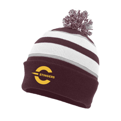 Stingers - Knit fold over pom pomp
