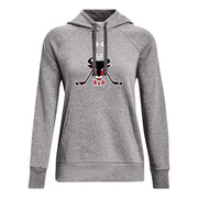 AHM - UA Women's Rival Fleece Hoodie - Castlerock/White