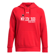 AHM - UA Women's Rival Fleece Hoodie - Red/White