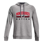 AHM - UA Men's Rival Fleece Hoodie - Castlerock Light Heather/White