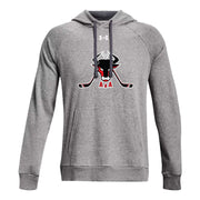 AHM - UA Men's Rival Fleece Hoodie - Castlerock Light Heather/White