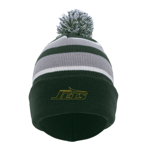 AJP - Pacific Headwear Knit Fold Over Pom Beanie