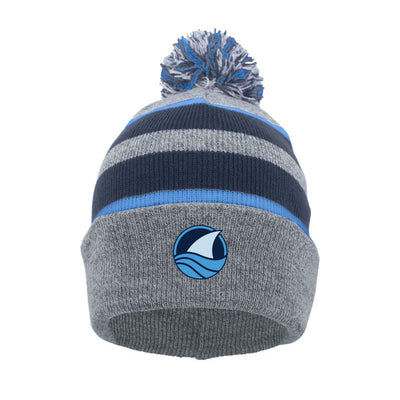 SSS  - Pacific Headwear Knit Fold Over Pom Pom