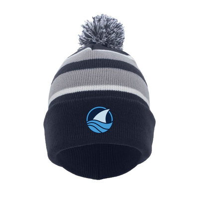 SSS  - Pacific Headwear Knit Fold Over Pom Pom