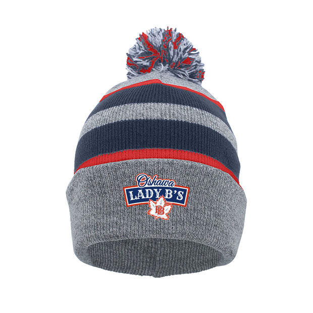 OLB - Knit Fold Over Pom-Pom Beanie