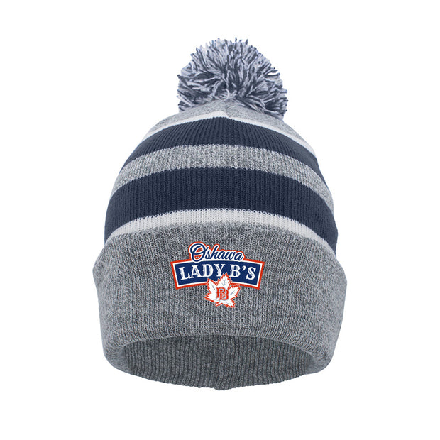 OLB - Knit Fold Over Pom-Pom Beanie