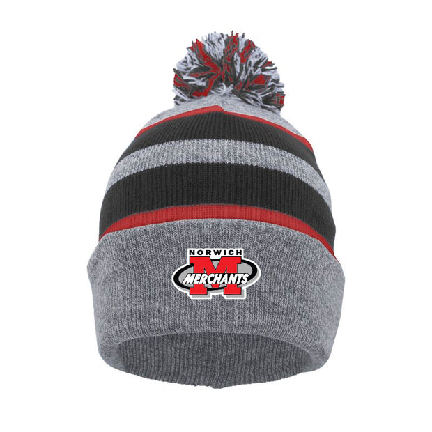 NMP - Pacific Headwear Knit Fold Over Pom Beanie