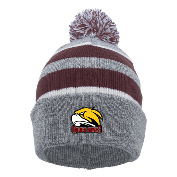 CGHP - Pacific Headwear Knit Fold Over Pom Beanie