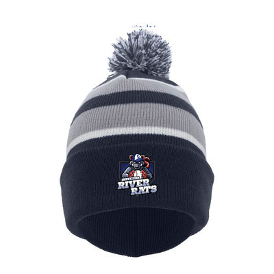 CRR - Knit Fold Over Pom-Pom Beanie