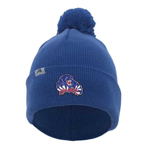 LMH - Knit Fold Over Pom-Pom Beanie