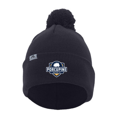 PUFC - Knit Fold Over Pom-Pom Beanie