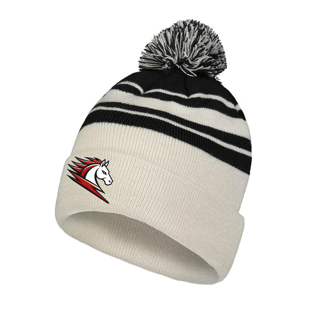 CCC - Knit Fold Over Pom-Pom Beanie