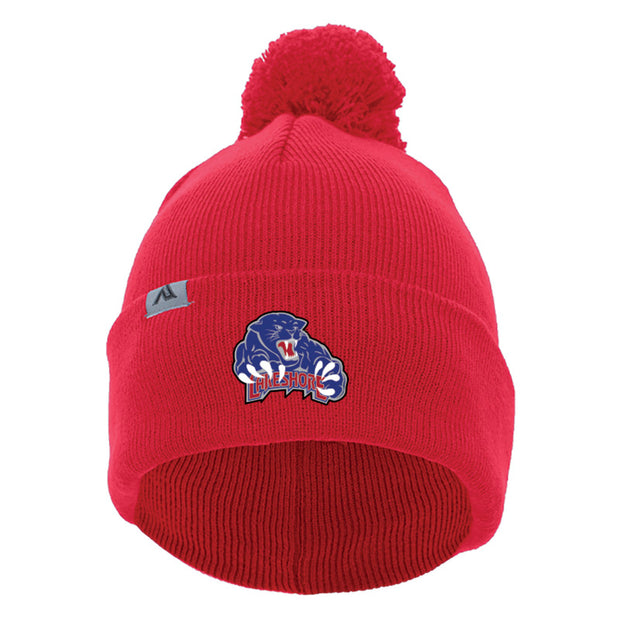 LMH - Knit Fold Over Pom-Pom Beanie