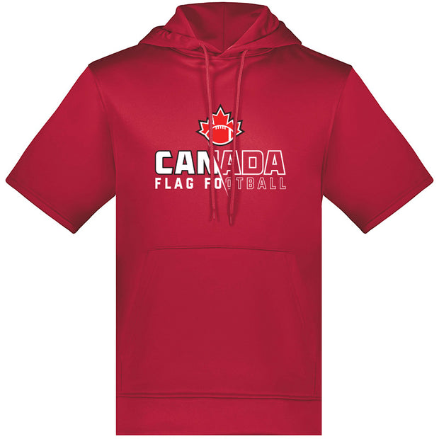 FCF - Augusta Adult Wicking Fleece SS Hoodie (Scarlet)