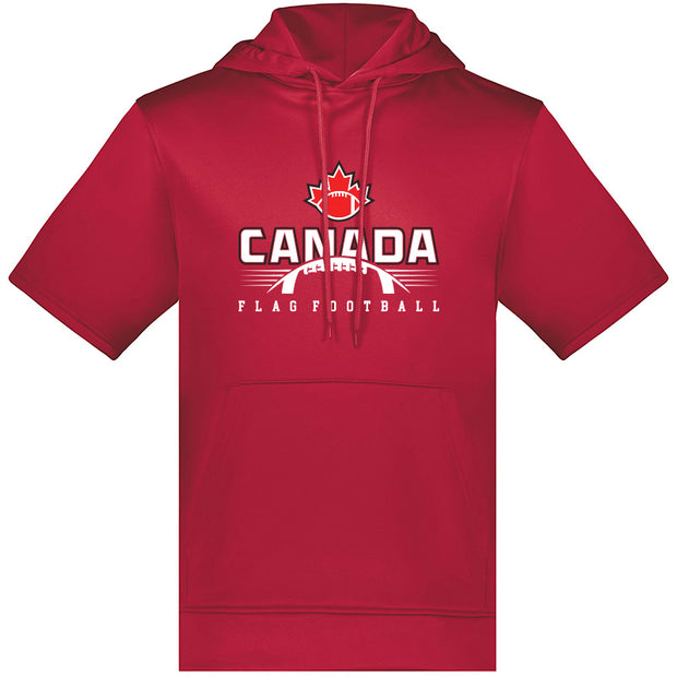 FCF - Augusta Adult Wicking Fleece SS Hoodie (Scarlet)