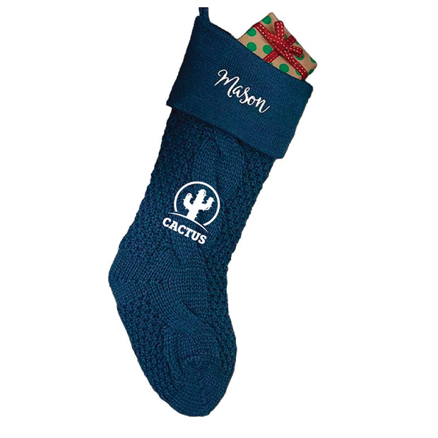 CND - Chaussette De Noël En Maille Torsadée