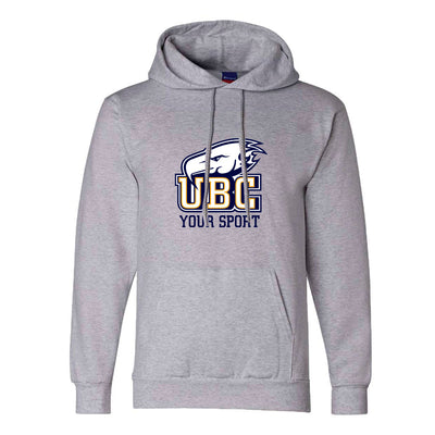 UBC - Champion Adult Powerblend Fleece Hoodie (Choose Your Sport)