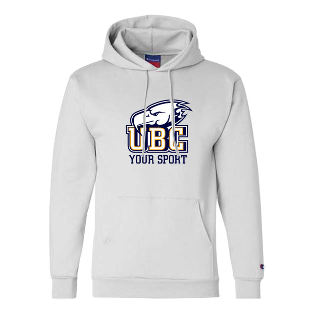 UBC - Champion Adult Powerblend Fleece Hoodie (Choose Your Sport)