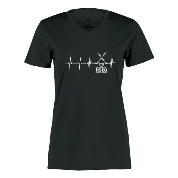 RSEQ - Chandail manches courtes 100 % polyester Femme