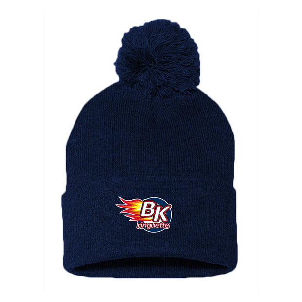 BKRA - 12" Knit Beanie with Pom-Pom
